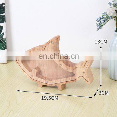 Wholesale Cheap Custom Blank Money Saving Boxes Wooden Safe Children Kids Piggy Coin Bank Dinosaur for Kids Adults photo-4