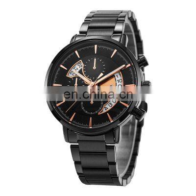 SINOBI Stainless Steel Luxury Watch Men Waterproof Quartz OEM Brand Hands Wristwatch Custom Logo Wrist Mens Watch S9829G