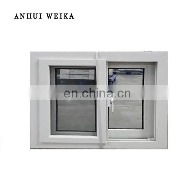 Sliding Window Upvc Windows with Water Drainage Cover Caps Frame Tempered Glass Good Design Pvc Plastic Graphic Design Smooth