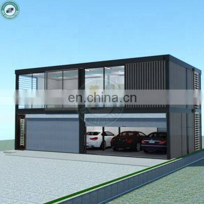 2 Storey 40ft Shipping Container Home With Garage Luxury Modular Shipping Container House 2 Bed Design photo-2