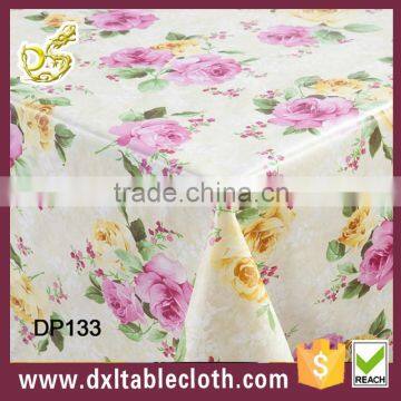 #DP133 Clear Rosettes PVC Wedding Tablecloth photo-1