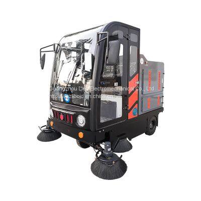 Explosion-proof Driving Sweeper Factory Industrial Workshop Sweeper Warehouse Battery Electric Garbage Collection Truck photo-2