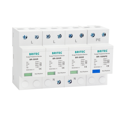 BR-50GR 3+1 Type 1 50kA Surge Arrester 50KA surge Protection Device spd lightening protector Surge Arrester