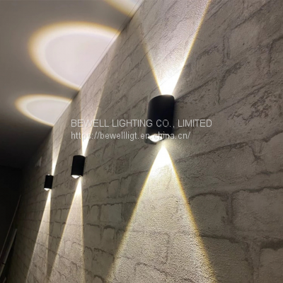 2w 4w 6w 8w 10w 12w Warm White And White Color Indoor Led Wall Lamp Up And Down ABS Decorate Wall Sconce Bedroom Led Wall Light photo-3