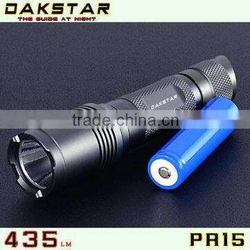 DAKSTAR PR15 CREE XP-G R5 435LM 18650 Police Emergency rechargeable Aluminum LED Flashlight