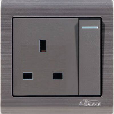 Metal Series 7pin Wall Switch Socket For Iraq ,Cambodia, Bangladesh Market photo-3