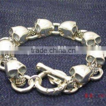 Sterling Silver Bracelet With Punk Style ORDER-11245 B(Custom Design)