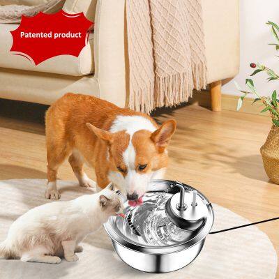 Stainless Steel Automatic Pet Water Fountain Bowl Smart Circulating Cat Water Dispenser Feeder with Filtration System