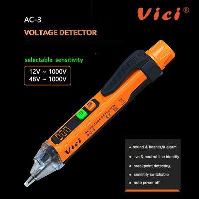 Vicimeter 12V to 1000V Voltage Detector AC-3 Tester Pencil With LED Signal Display photo-2