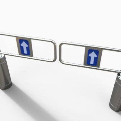 Full Automatic Single Moter Pole Swing Turnstile Gate With 180 Degrees for Supermarket photo-2