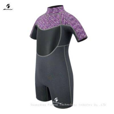 Ранец для детей, симпатичный костюм для серфинга в тропических климатических условиях. Купальник с застежкой на спине. Сурфинг-одежда из неопрена