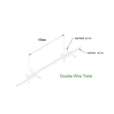 Factory Supply 500 Meters Galvanized Steel Barbed Wire Per Roll for Farm Mountain Prison Wall Protection photo-2