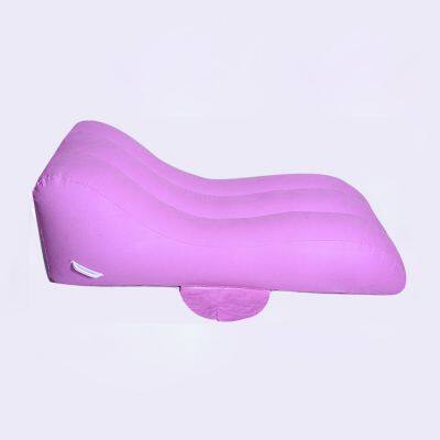 Eco-friendly Portable S-shaped Lounge Chair Flocked Inflatable Leisure Comfortable Sofa