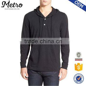 Cheap Wholesale Mens Quality Men's Henley T Shirts With Hood