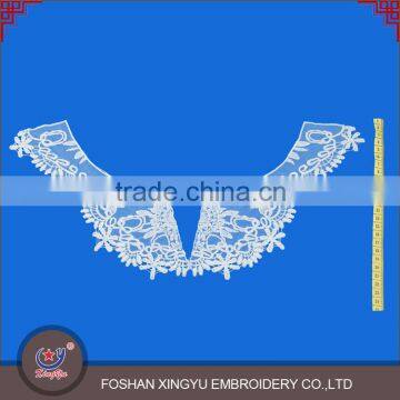 OEM Custom Shaped Cotton Neckline Applique Embroidered Neck Trim for Women's Garment photo-2