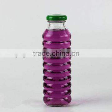 330ml ring shaped blueberry juice glass bottle