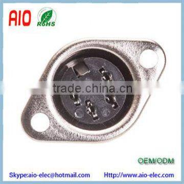 4 Pin Din Female Solder Panel Mount Connector for Medical Equipment