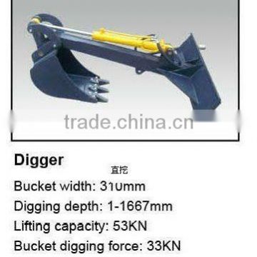 0.014M3 digging bucket for XD380 mini skid loader