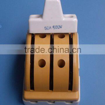 knife switch 2P 3P pole double thrown 60A porcelain plastic