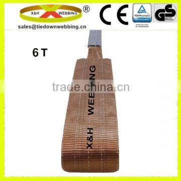 6T flat polyester web sling