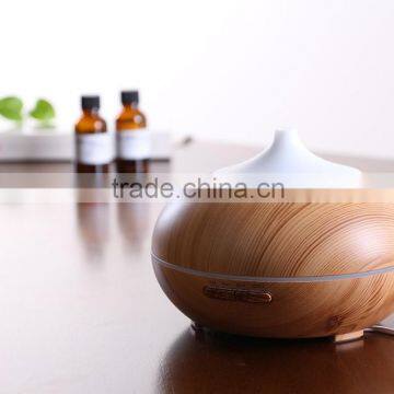 300ml Aroma Essential Oil Diffuser,Amazon Wood Grain Ultrasonic Cool Mist Whisper-Quiet Humidifier With Color LED Lights photo-4
