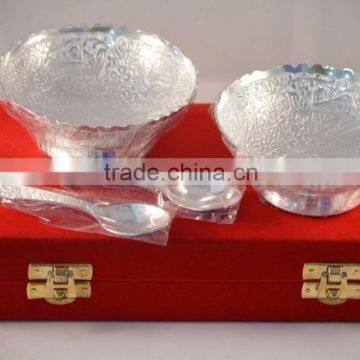 beautiful decorative new design silver plated Brass bowl