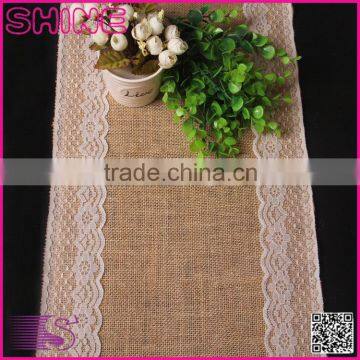 30*180cm Burlap Lace Hessian Jute Country Outdoor Wedding Party Decoration Table Runner                        
                                                Quality Choice