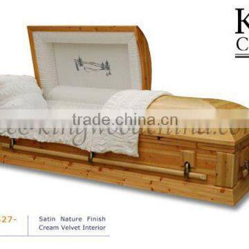 CEDAR #427 Wooden Coffin Funeral Caskets/urns for Sale