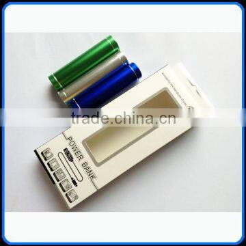 Hot 18650 mini cylinder 2600mah portable power bank for cell phone