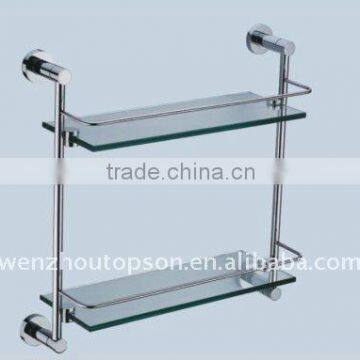 Stainless steel Two-layer glass shelf