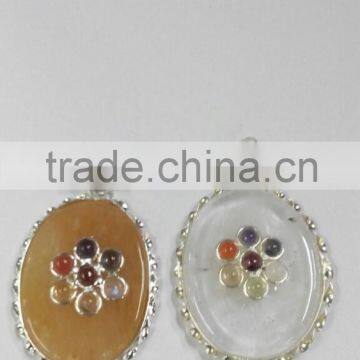 Assorted Natural 7 Chakra Stone Pendants