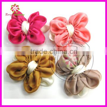 Fabric hair bows, silk hair bows, fabric hair flower for hair accessory