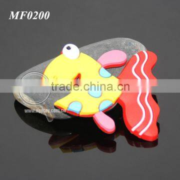 Cartoon Cute Goldfish Shaped Soft Rubber Injection Molding Promotional PVC Magnet For Fridge