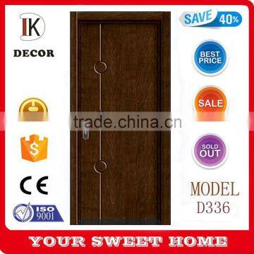 Walnut veneer finished Flush Wooden Door Leaf PU Lacquered