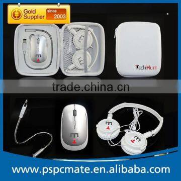 Headphone Mouse USB Lamp gift travel kit for laptop computer