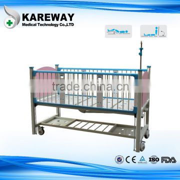 Manual two cranks children bed with safe guard rails