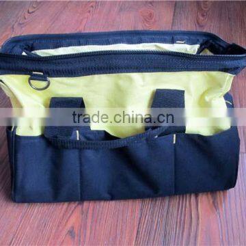 Multifuntional Block Color Canvas Tote Tool Bag With Around Pockets photo-2