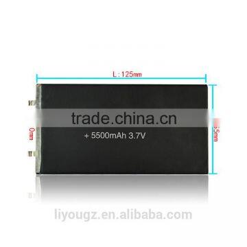 2016 Factory Price Lithium Battery 3.7V 5500mAh OEM 3.7v Li-Polymer Battery