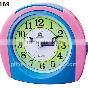 plastic door-shaped alarm clock, analog melody music desktop clock, electron bell table alarm clock