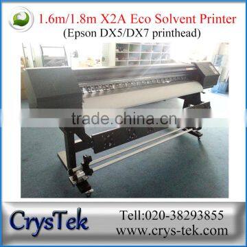 CRYSTEK 1.8m 1440dpi eco solvent inkjet printer with dx7 dx5 head X2A