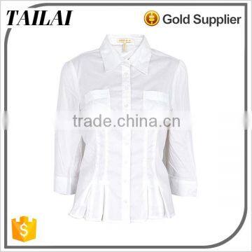 Clothes Supplier Cheap Elegant Ladies White Formal Shirt