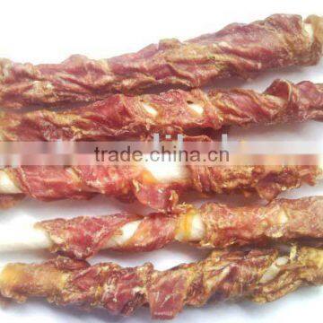 PET TREAT dried duck twist rawhide