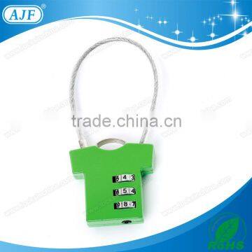 AJF 3 Digits Promotional T-shirt Shaped Luggage Travel Combination Padlock photo-2