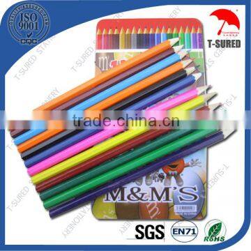 12 Pieces Promotional Color Pencil Set with Tin Box