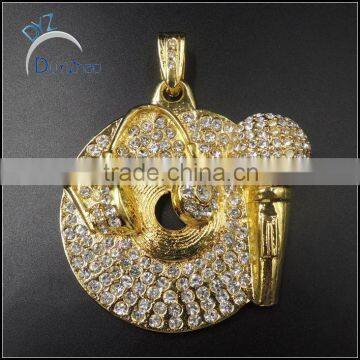 hip hop fashion pendants, hip hop gold cz necklace pendants