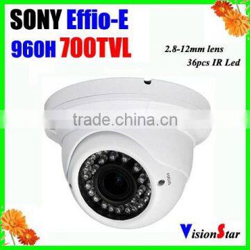 Sony CCTV 700TVL Effio-E Surveillance Camera support OSD Menu 2.8-12mm Lens Outdoor using