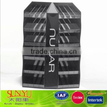 Popular Black Acrylic Cosmetic Display Rack Promotional Cosmetic Display Rack