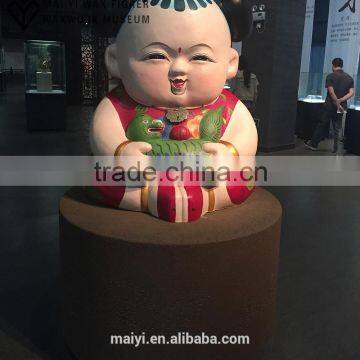 Chinese Folk Culture Art Silicone Sculpture of Clay Doll photo-2
