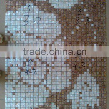 New Design-Freshwater Mother of Pearl Rivershell Mosaic Wall Tile Rose Pattern