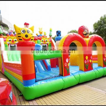 Super Mario theme inflatable amusement park/ fun city inflatable with slide